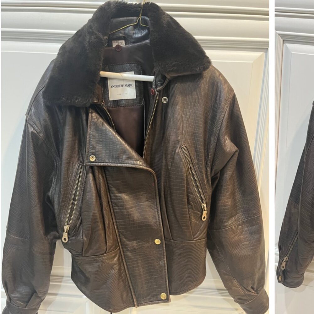 Andrew Marc/New York Leather Jacket